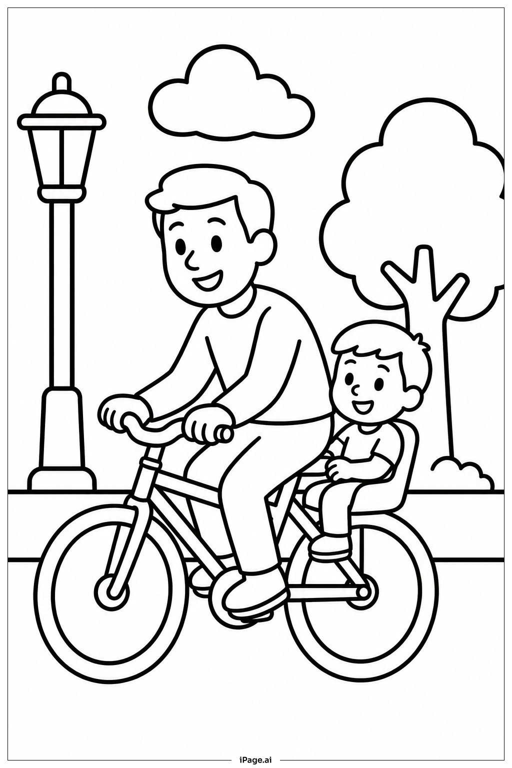  Vatertags-Fahrradtour Ausmalseite 