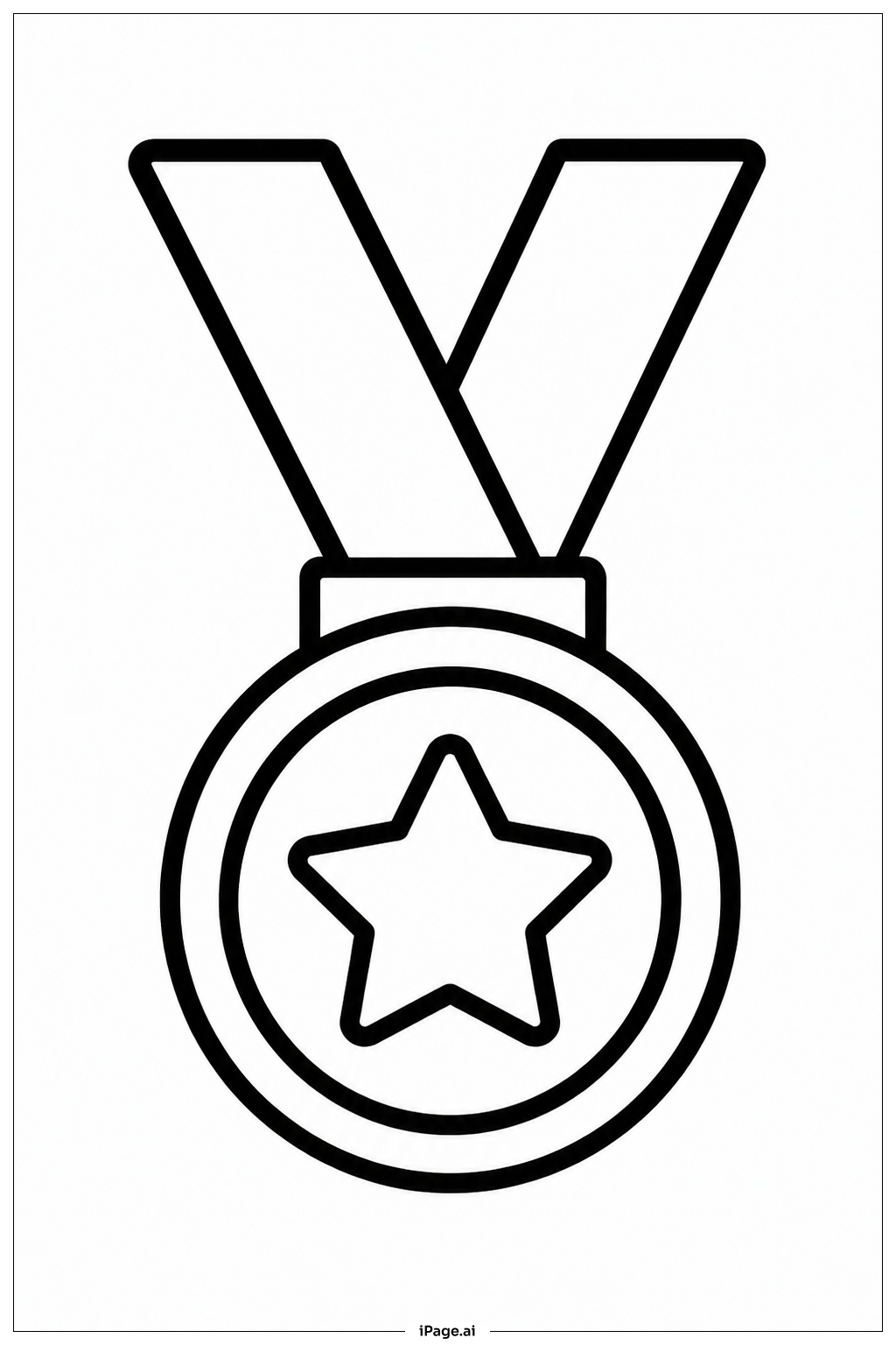 Página para colorear de Medalla del Día del Padre