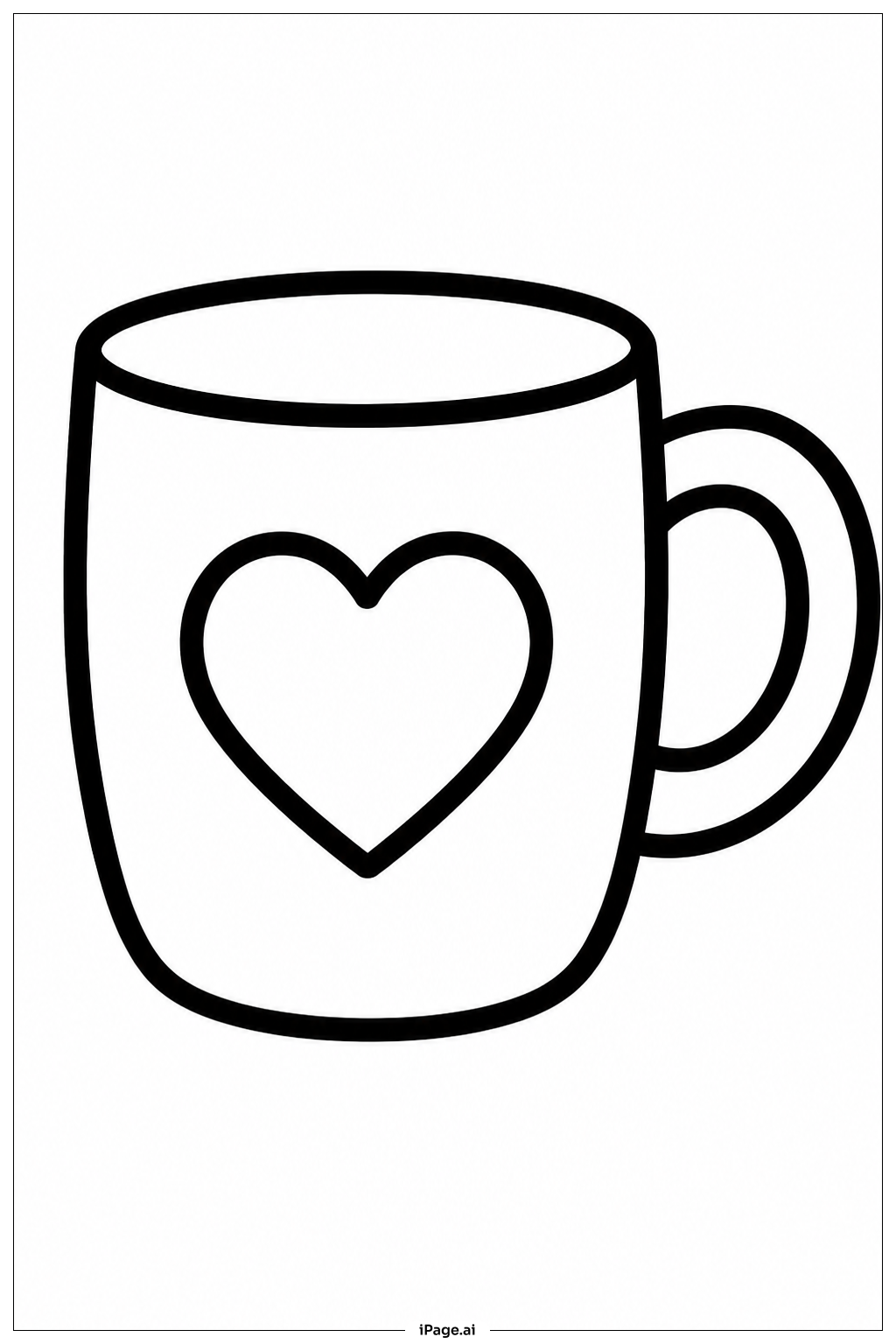 Página para colorear de Taza del Día del Padre
