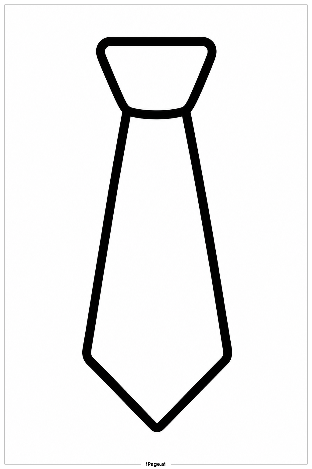 Página para colorear de Corbata del Día del Padre