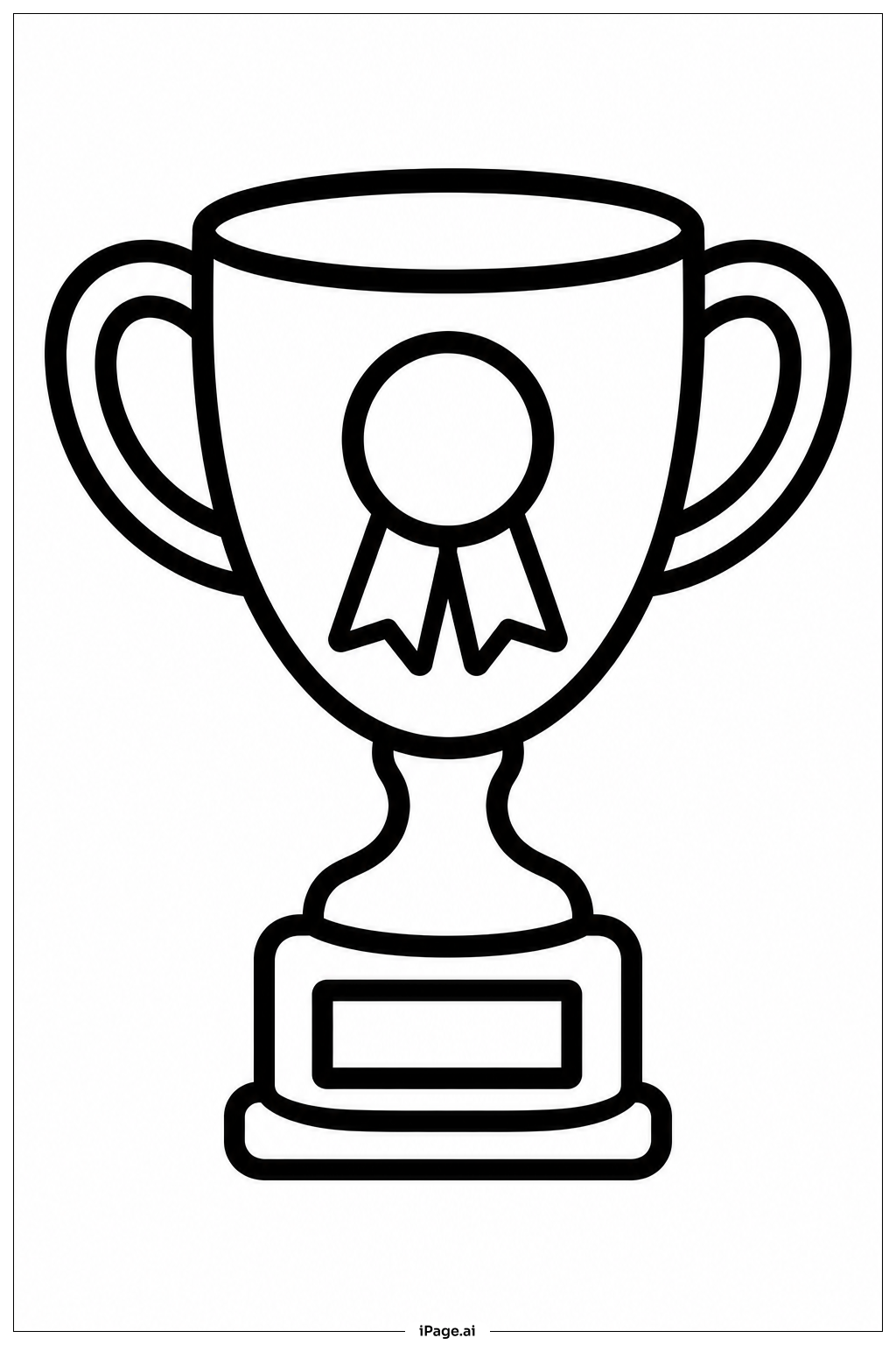 Página para colorear de Trofeo del Día del Padre