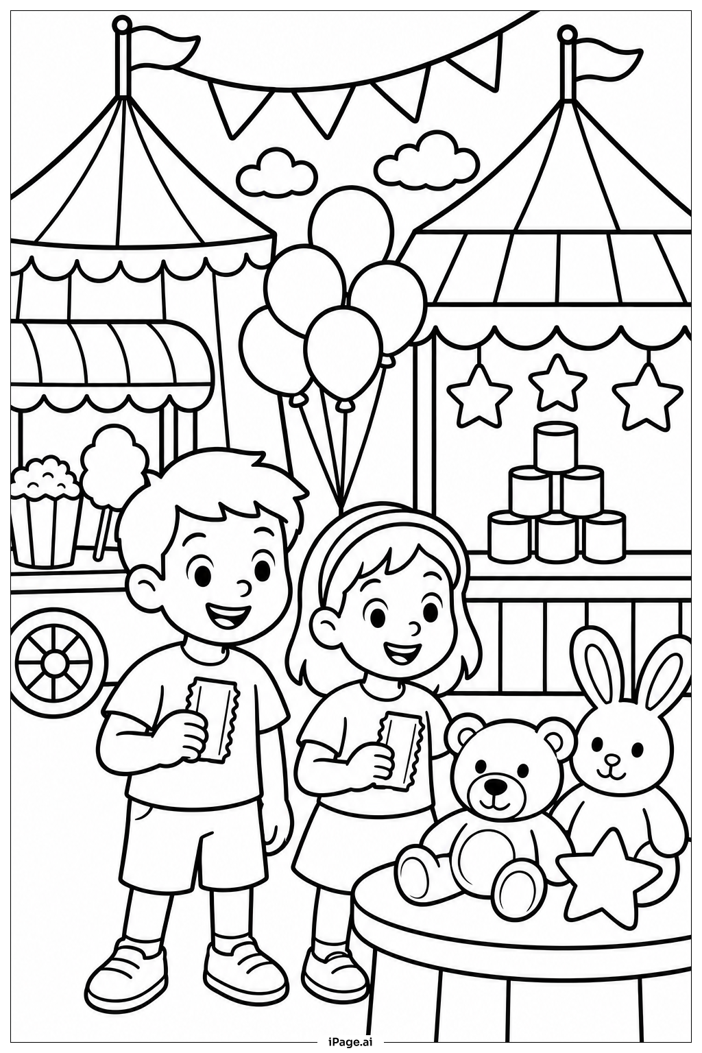  Page de coloriage Field Day Carnival Festival 