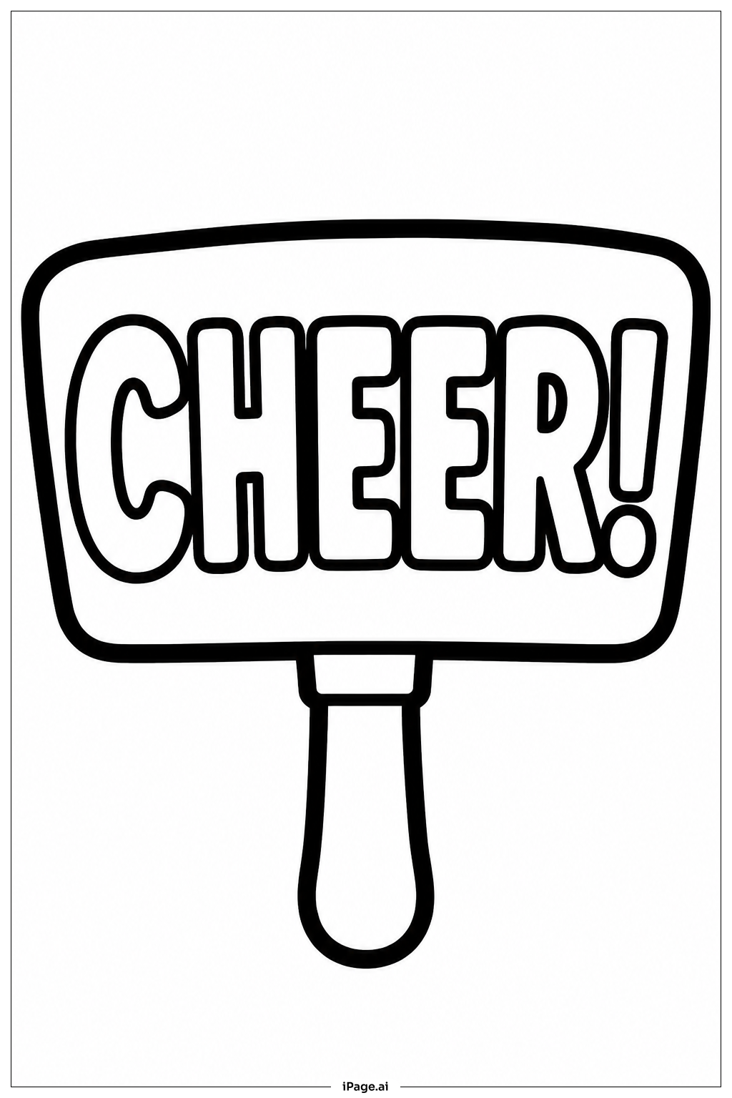  Field Day Cheer Sign Coloring Page 