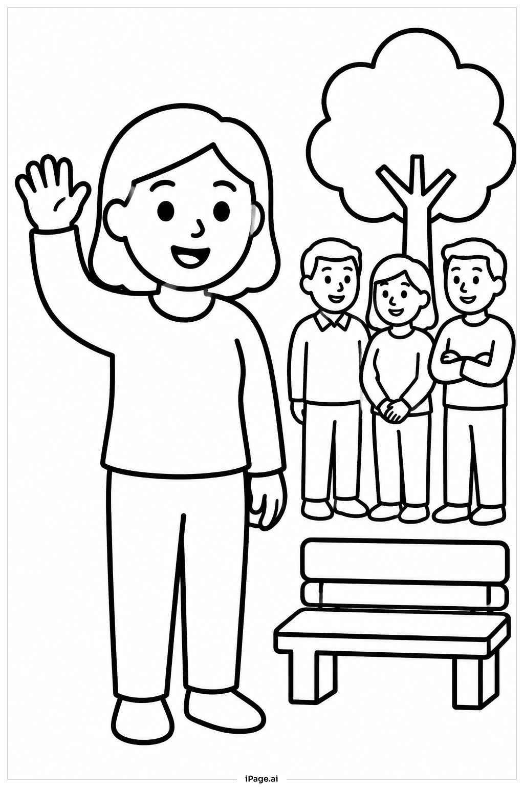  Field Day Parents Watching Coloring Page 