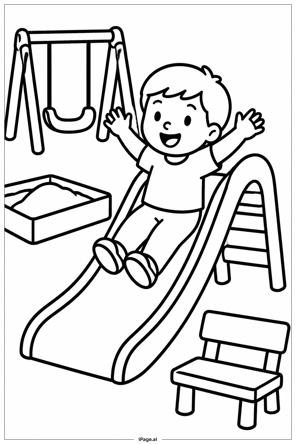  Field Day Playground Games Coloring Page 
