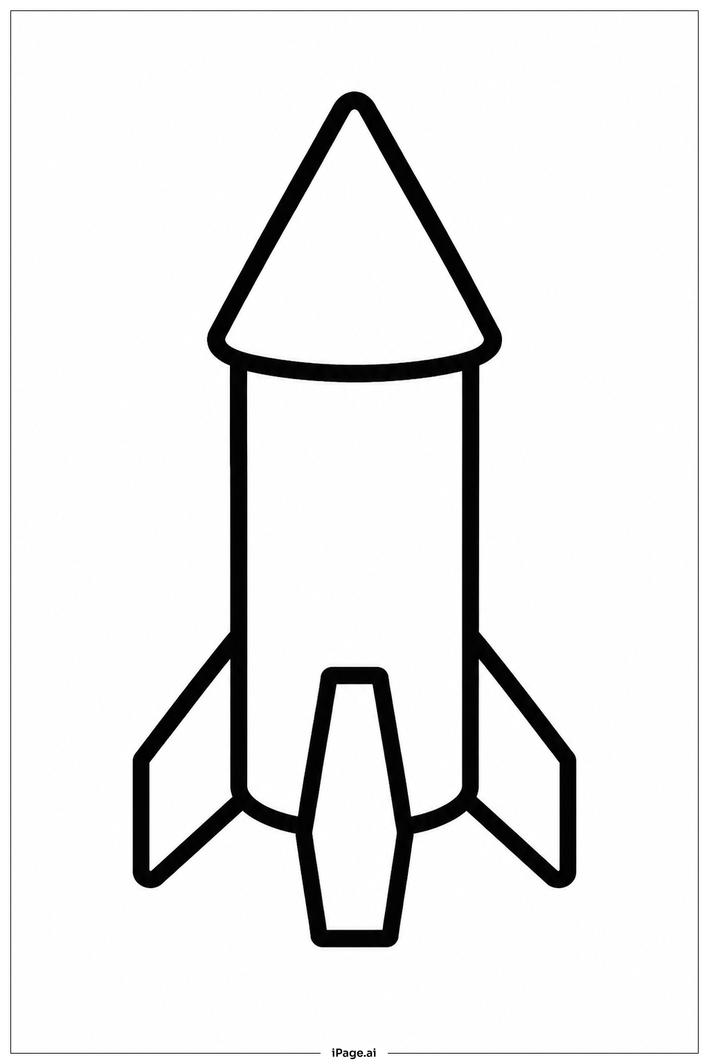  Firework Cone Rocket Coloring Page 