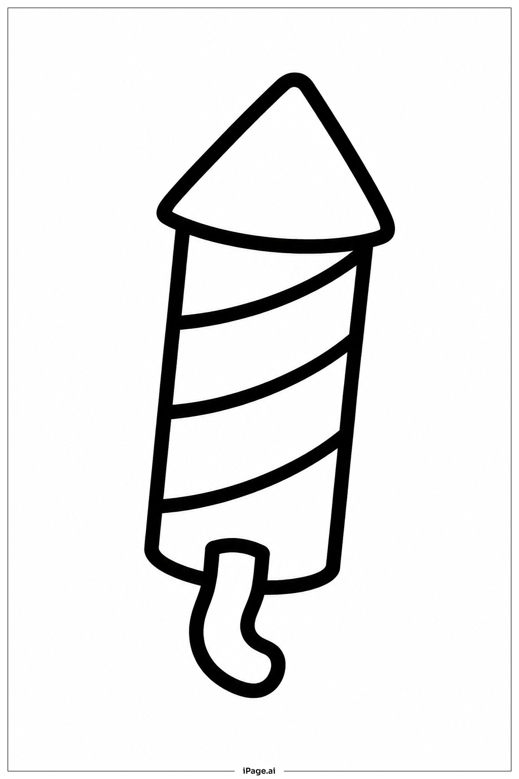 Firework Rocket With Fuse