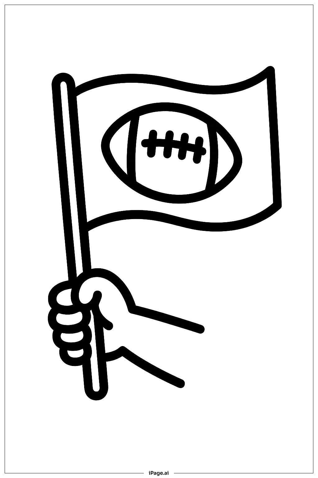  Flag Waving Coloring Page 