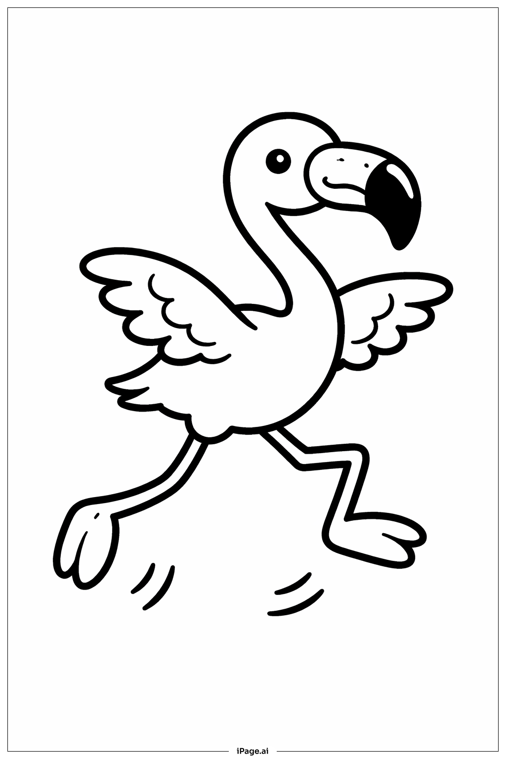  Página para colorear de Salto del Flamenco 