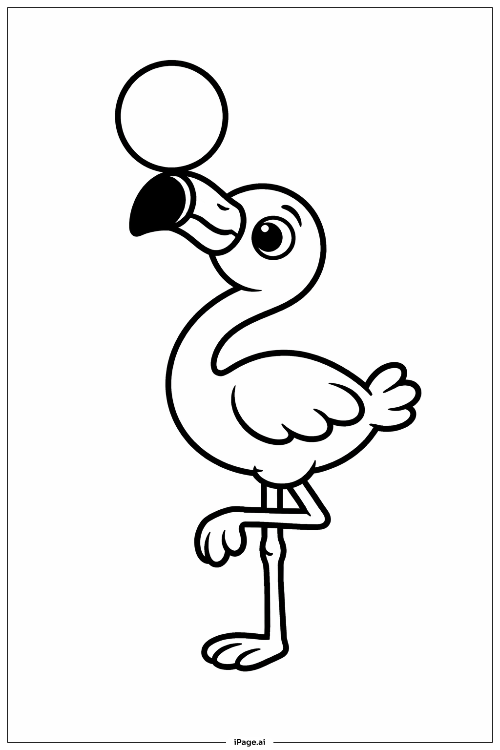 ボールを持ったフラミンゴ