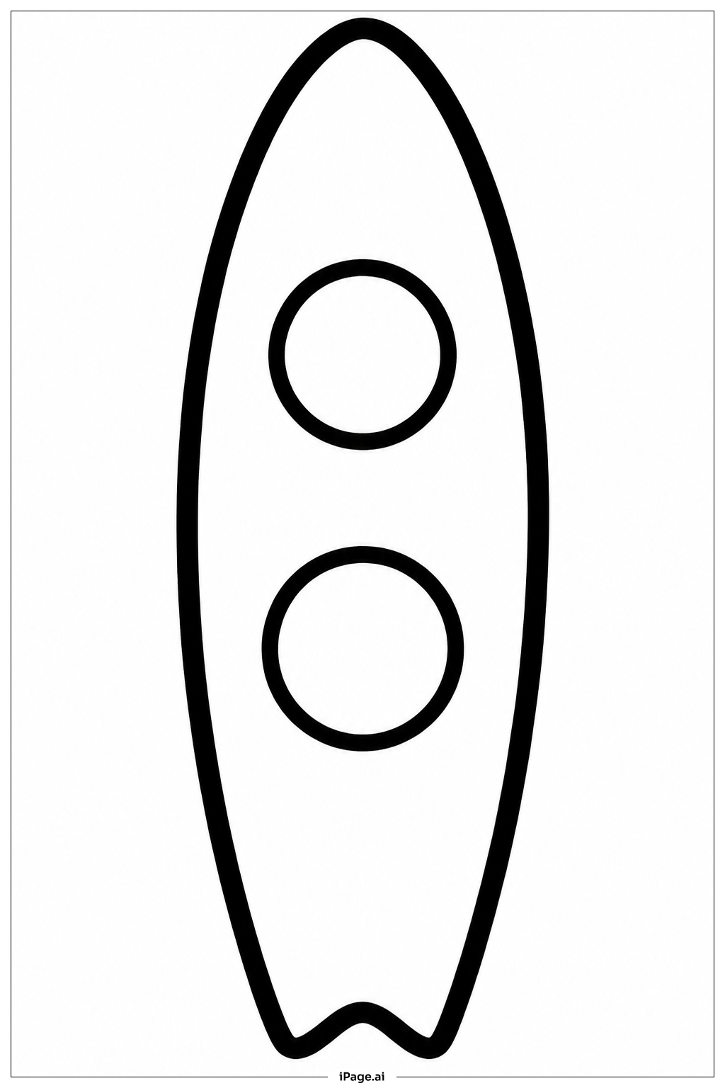 Foam Surfboard Coloring Page