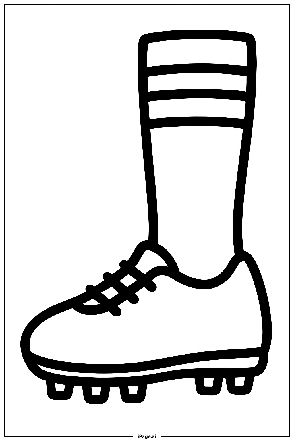  足球鞋和袜子填色页 