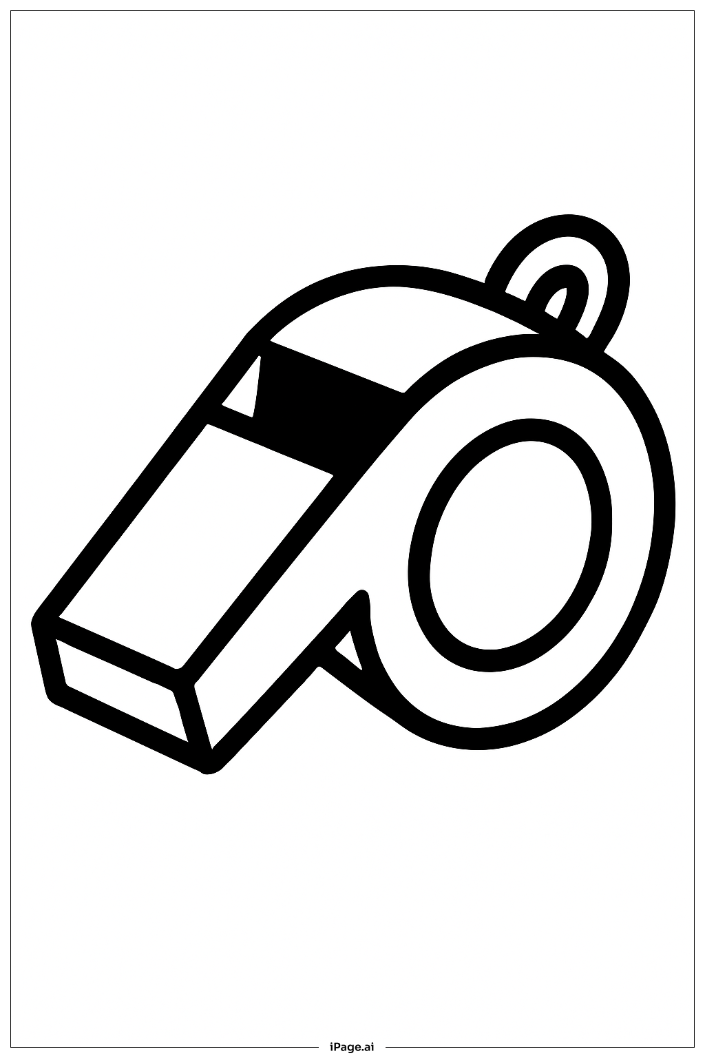  Trillerpfeife des Fußballtrainers Ausmalseite 