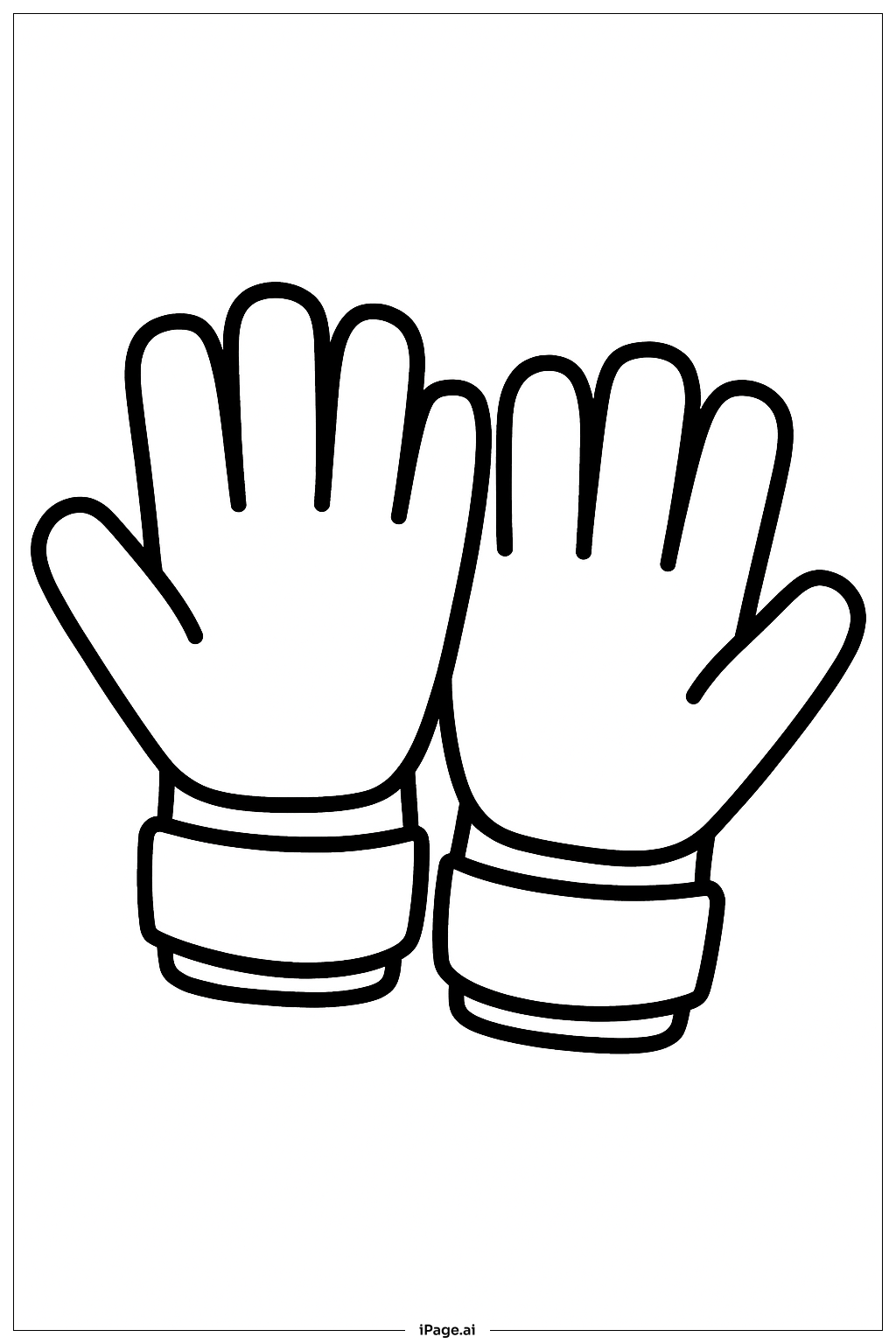  Football Gloves Coloring Page 