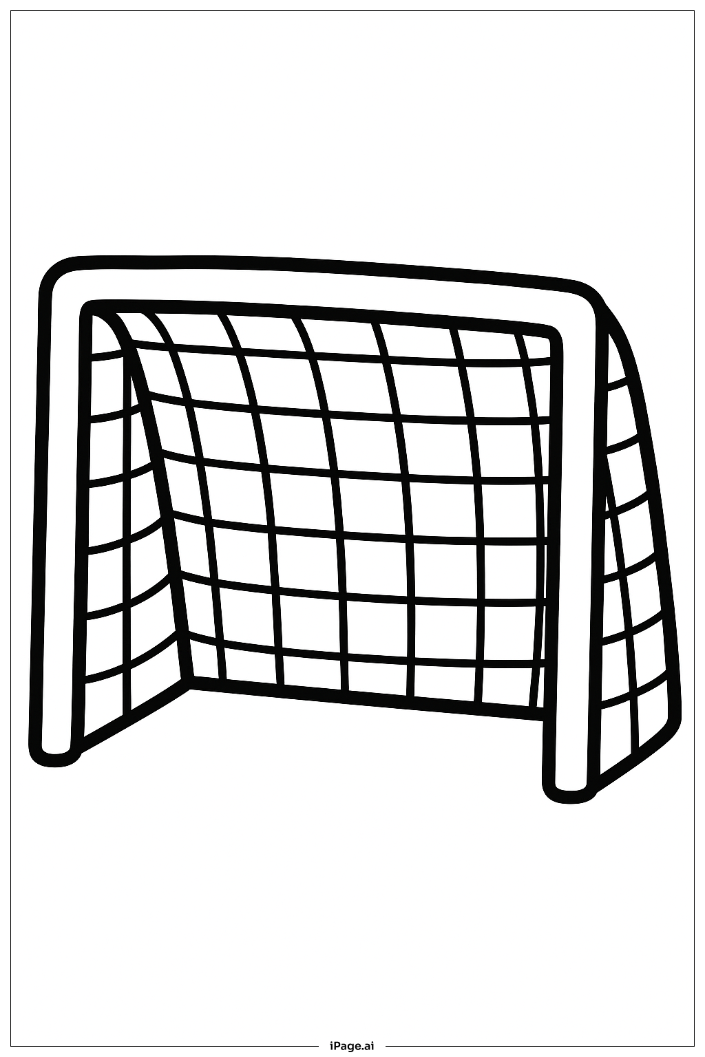  Football Goal Net Empty Coloring Page 