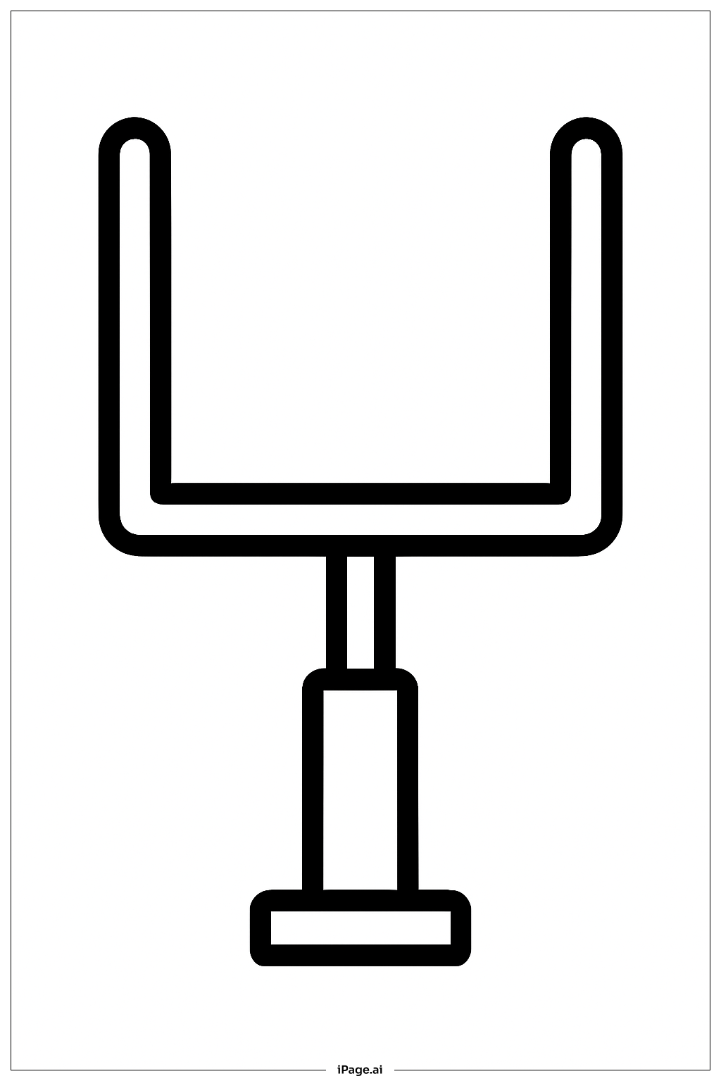  Fußballtorpfosten Ausmalseite 