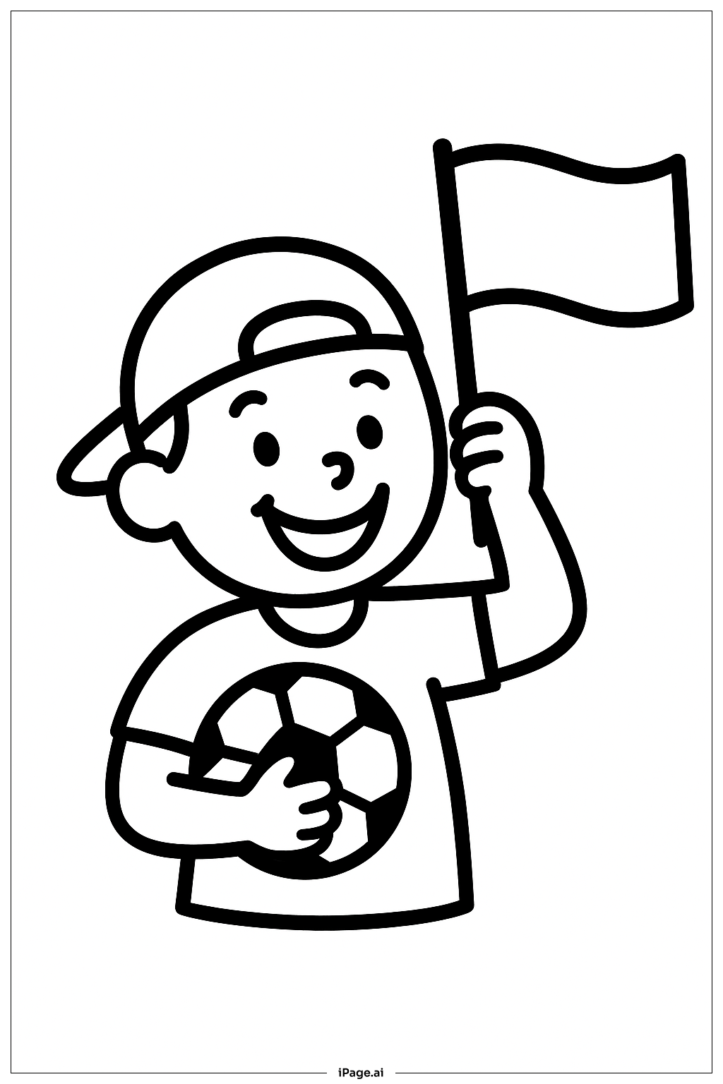  Football Happy Fan Coloring Page 