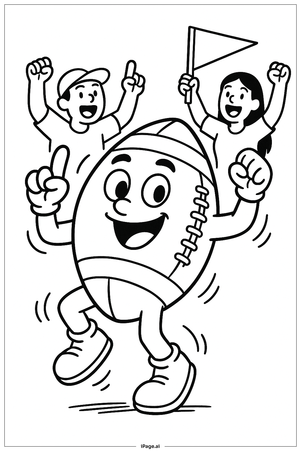  축구 마스코트 댄스 색칠공부 페이지 