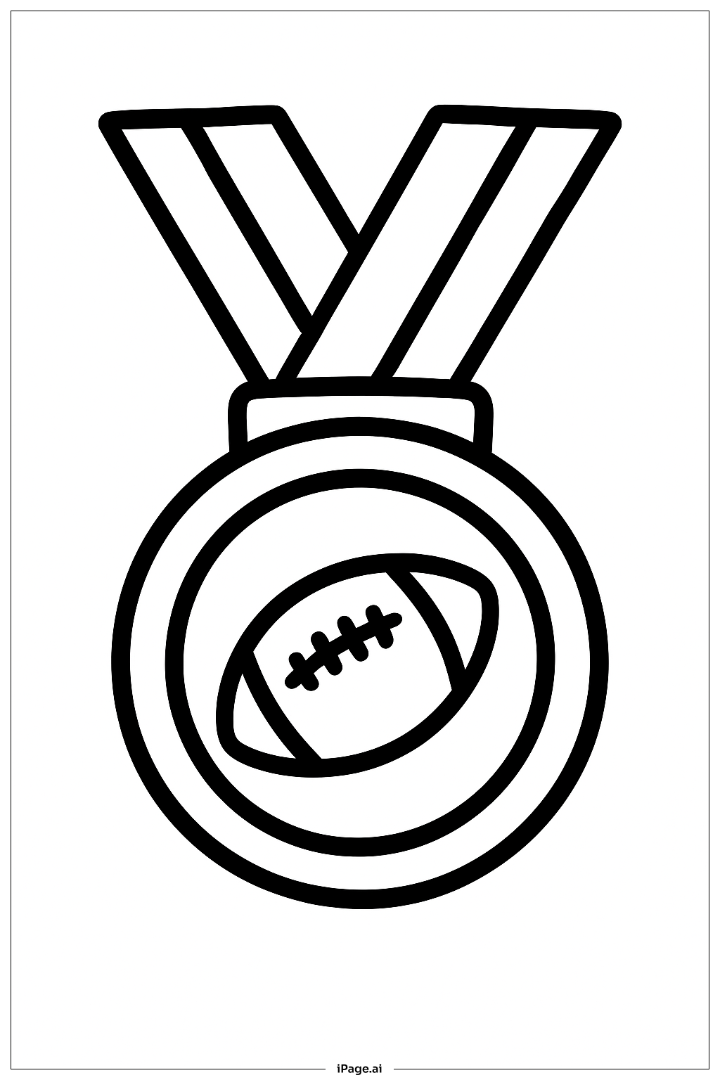  Football Medal Coloring Page 
