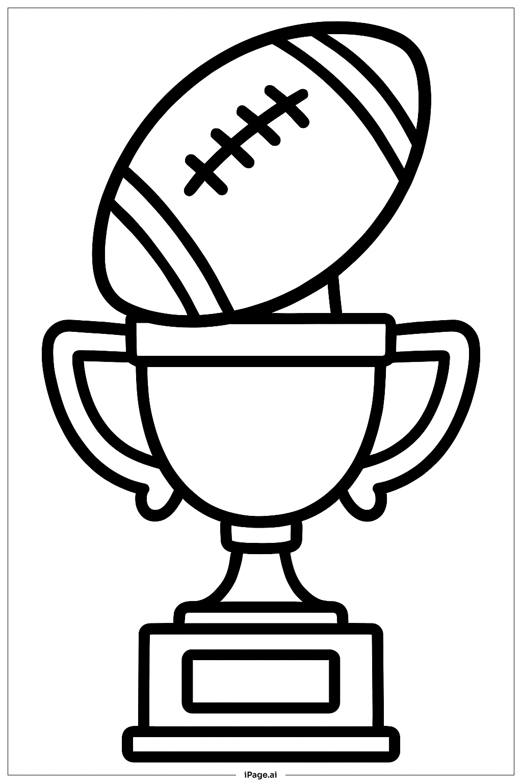  Página para colorir de Grande Troféu de Futebol 