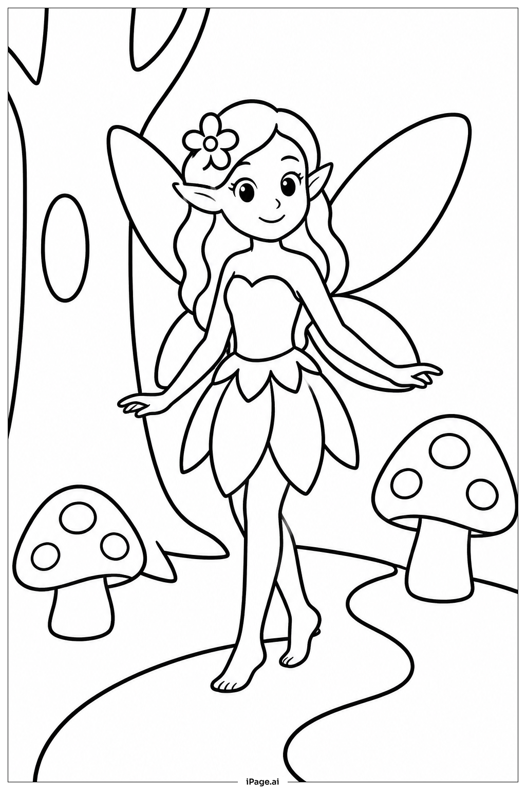 Waldfee Ausmalseite