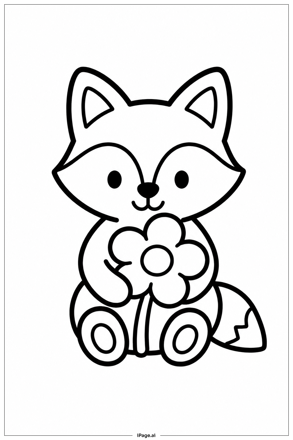 Fox With Flower