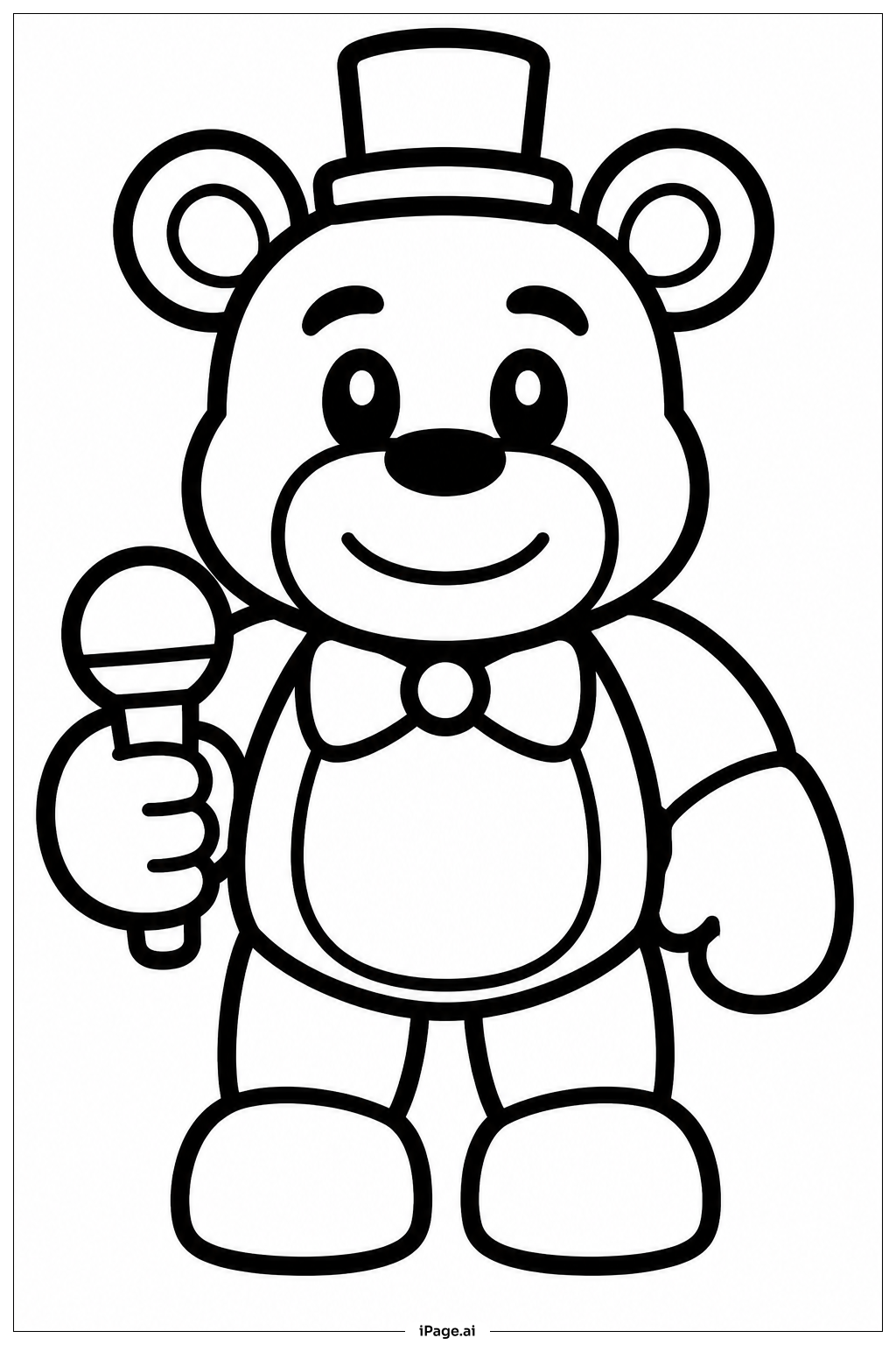  Freddy Fazbear Coloring Page 