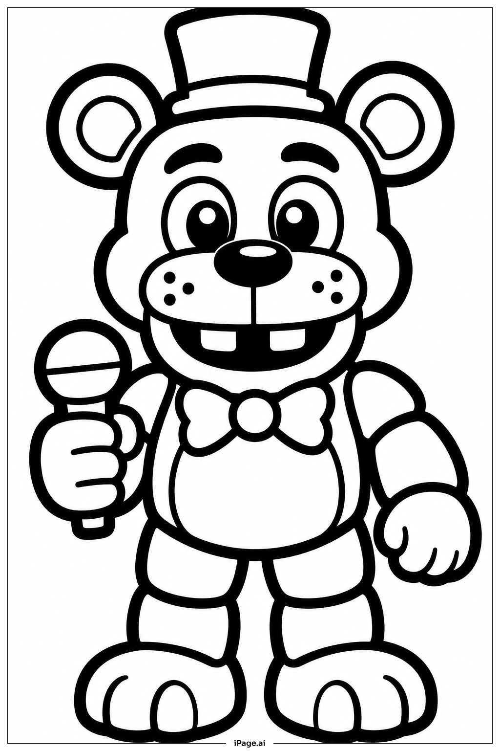 Freddy Fazbear von vorne stehend