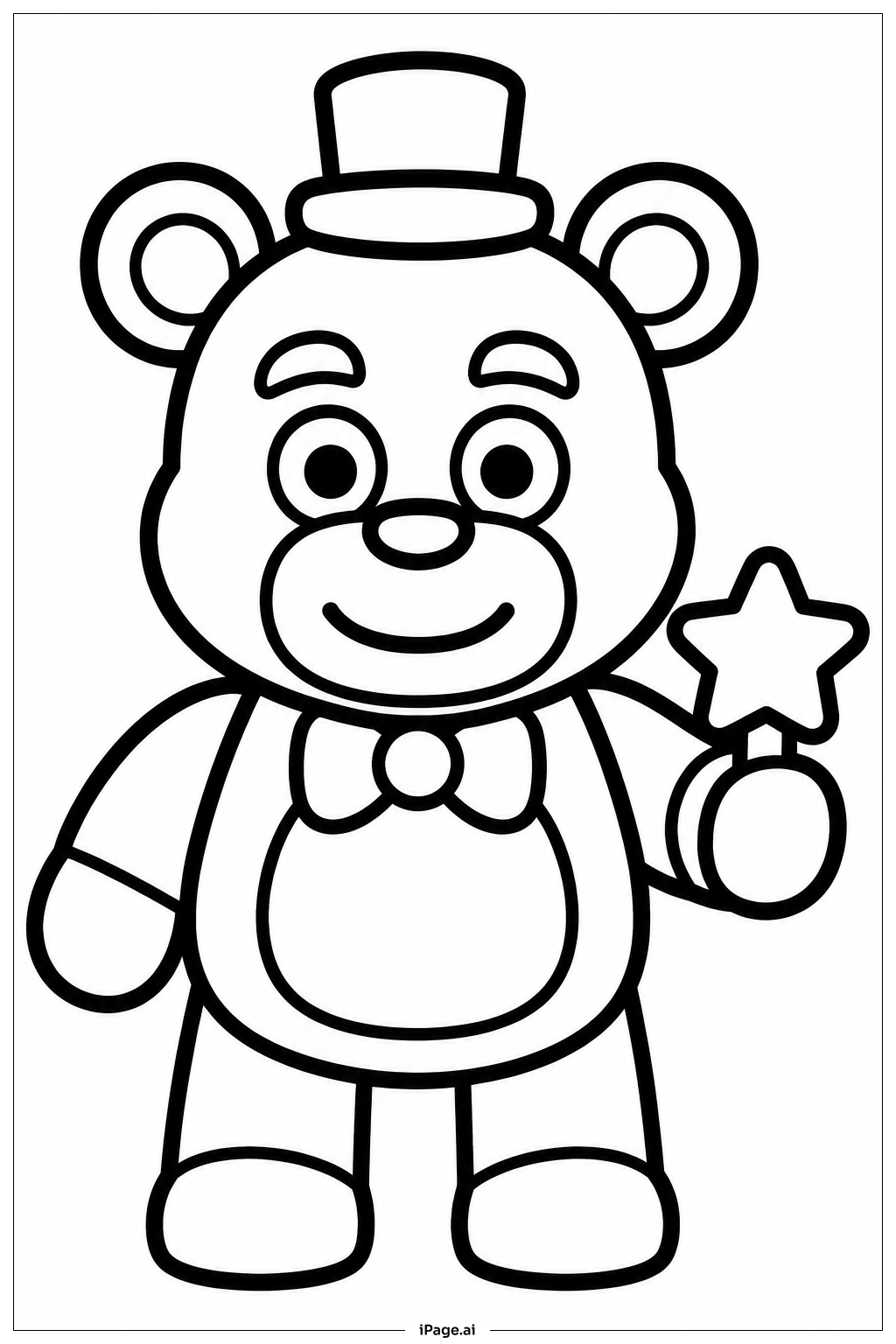  Freddy Fazbear Spielzeugpose Ausmalseite 