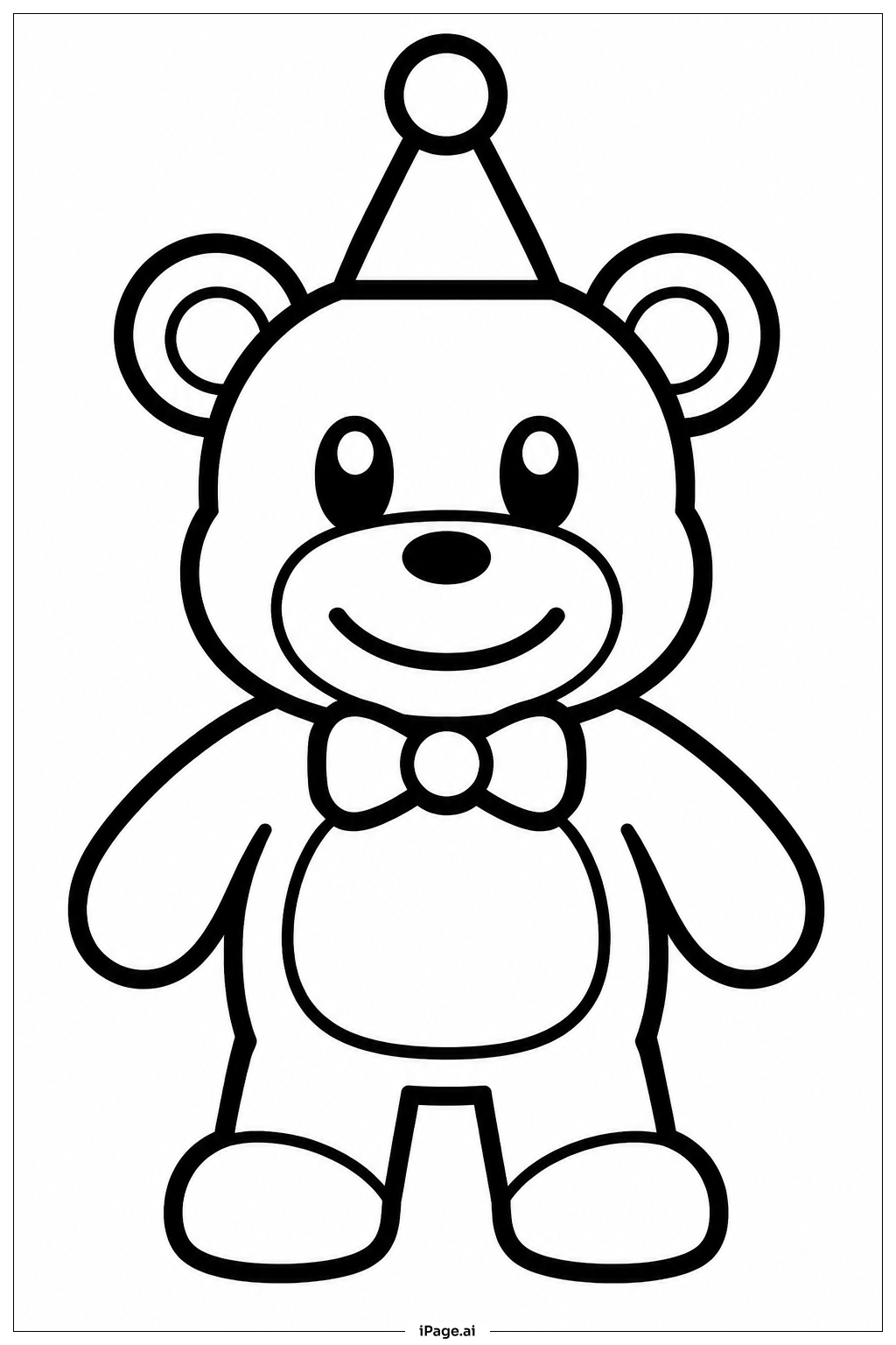  Freddy Fazbear mit Partyhut Ausmalseite 