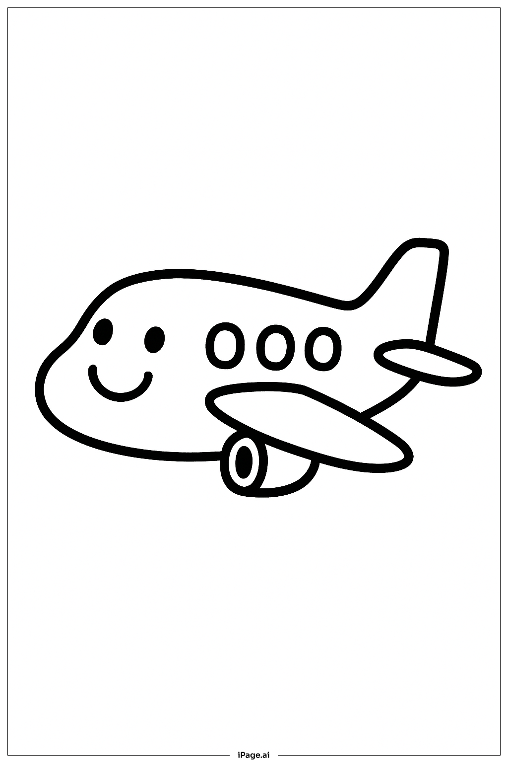  친절한 비행기 색칠공부 페이지 