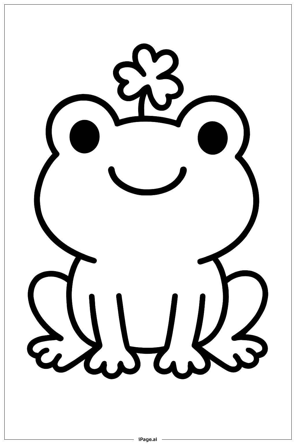  Friendly Frog St. Patrick's Day Coloring Page 