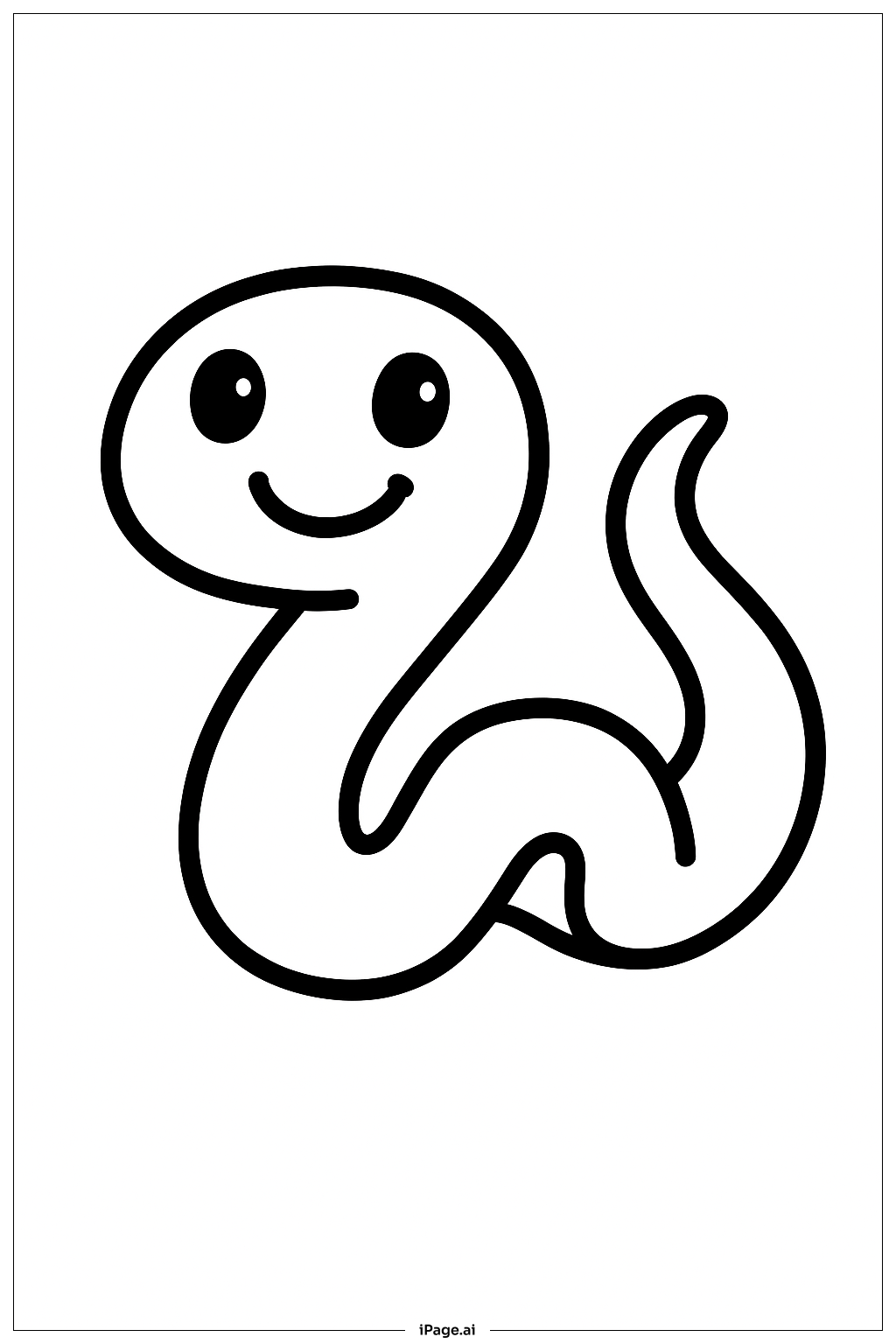  Trang tô màu Con Rắn Thân Thiện Vẫy Tay 