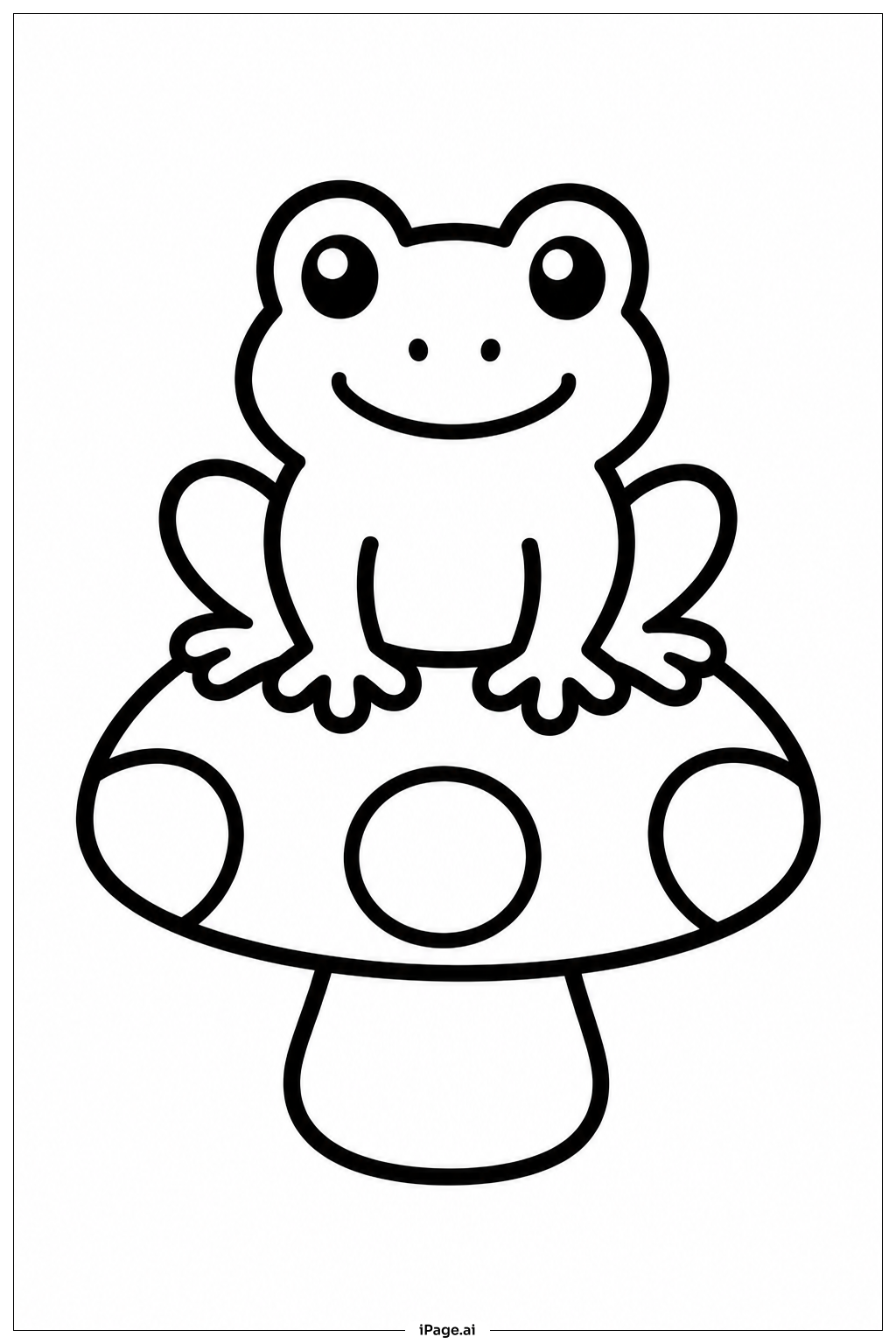 Frog On Mushroom