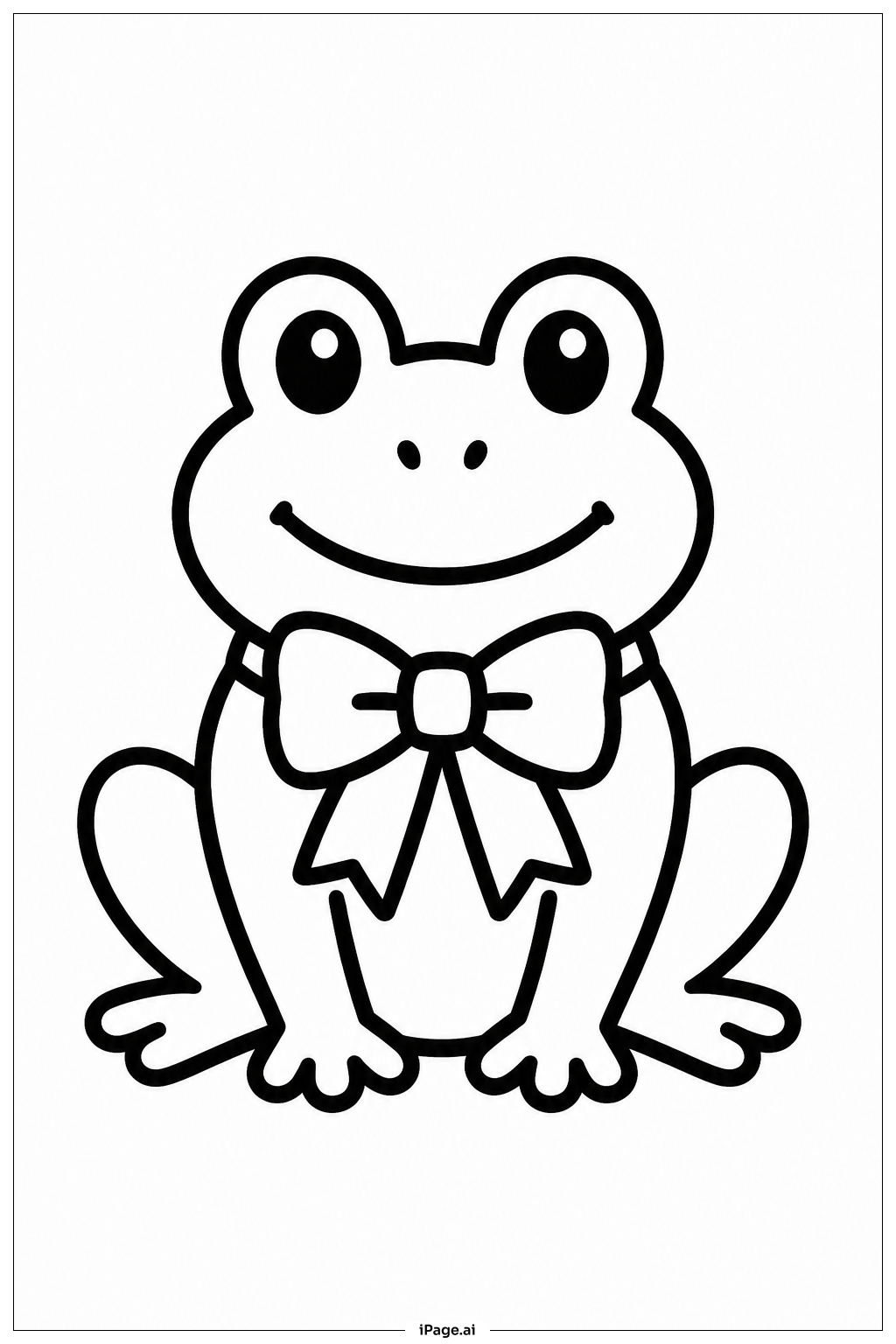 Frog Wearing Bow