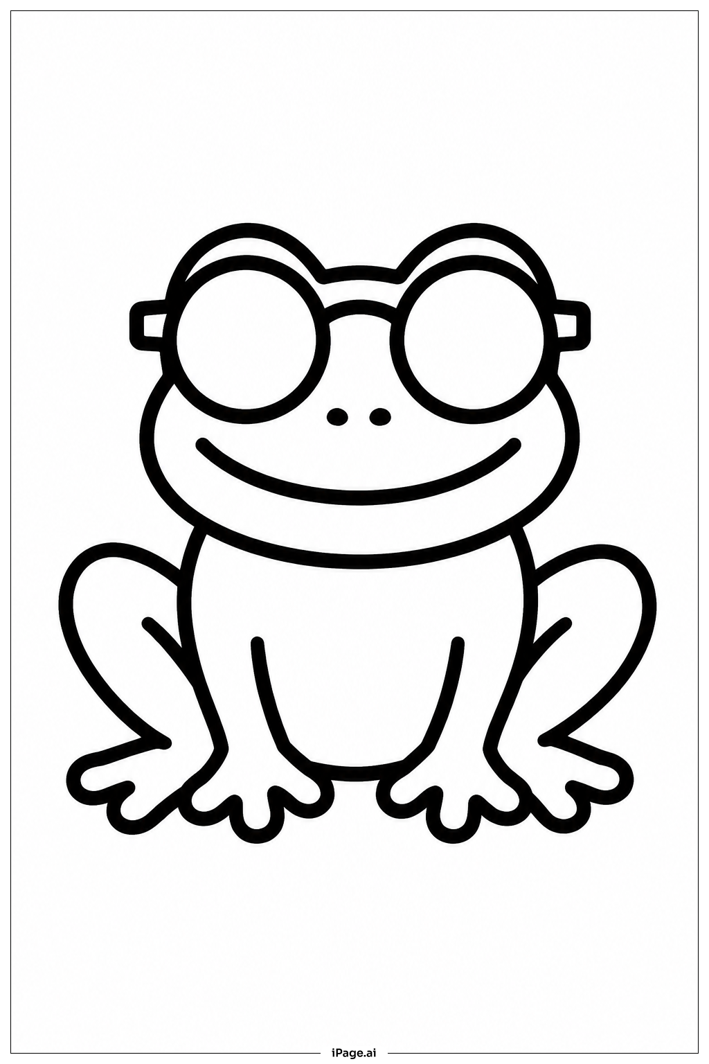  Frog With Sunglasses Coloring Page 