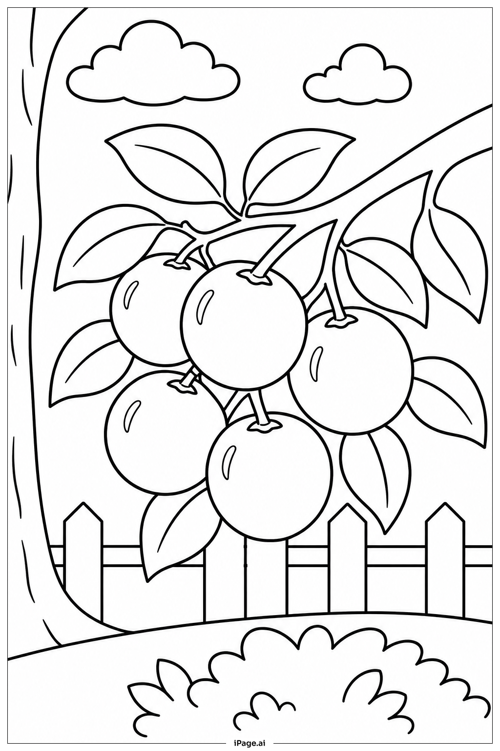 Page de coloriage Fruits