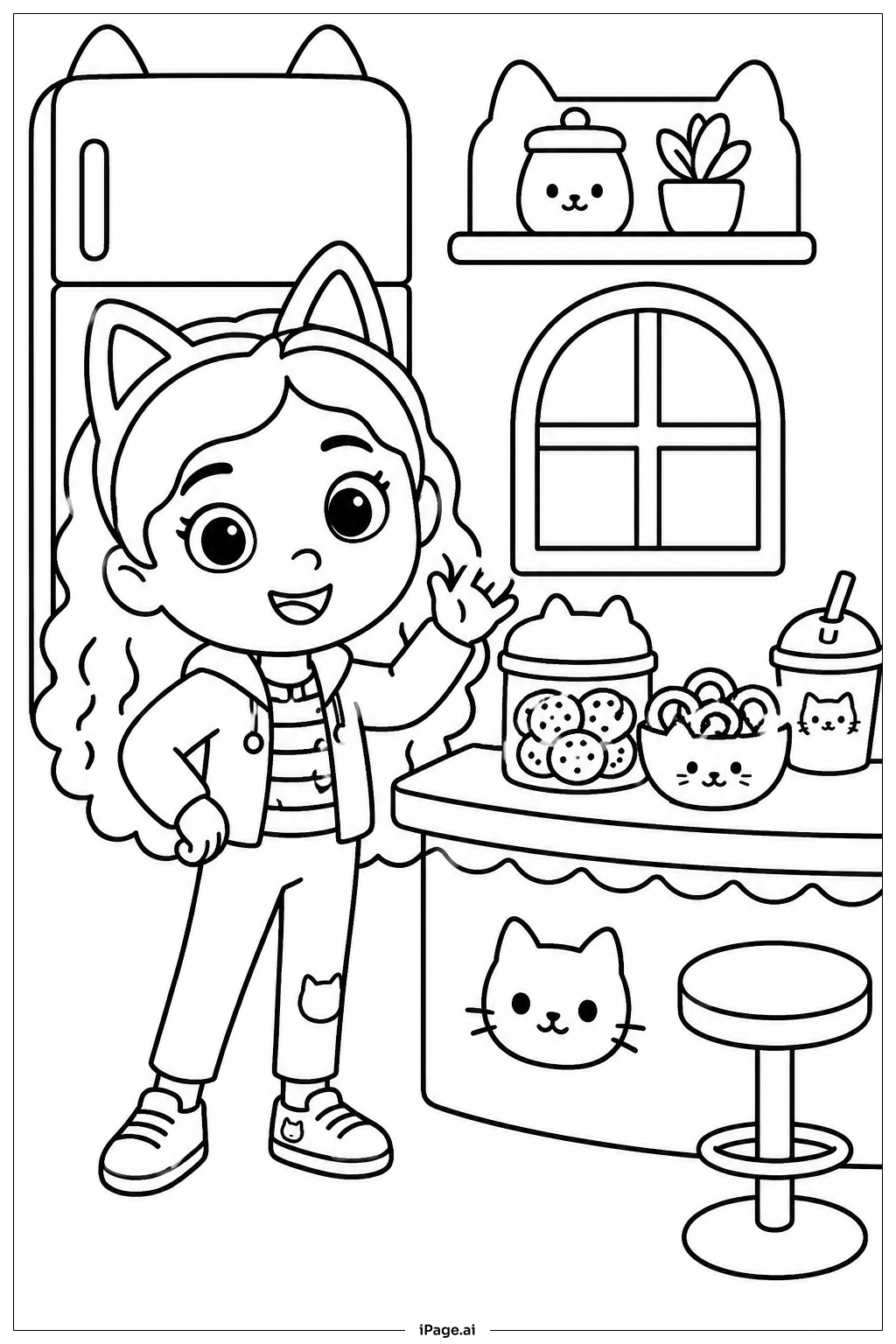Gabbys Dollhouse Snack Corner Ausmalseite