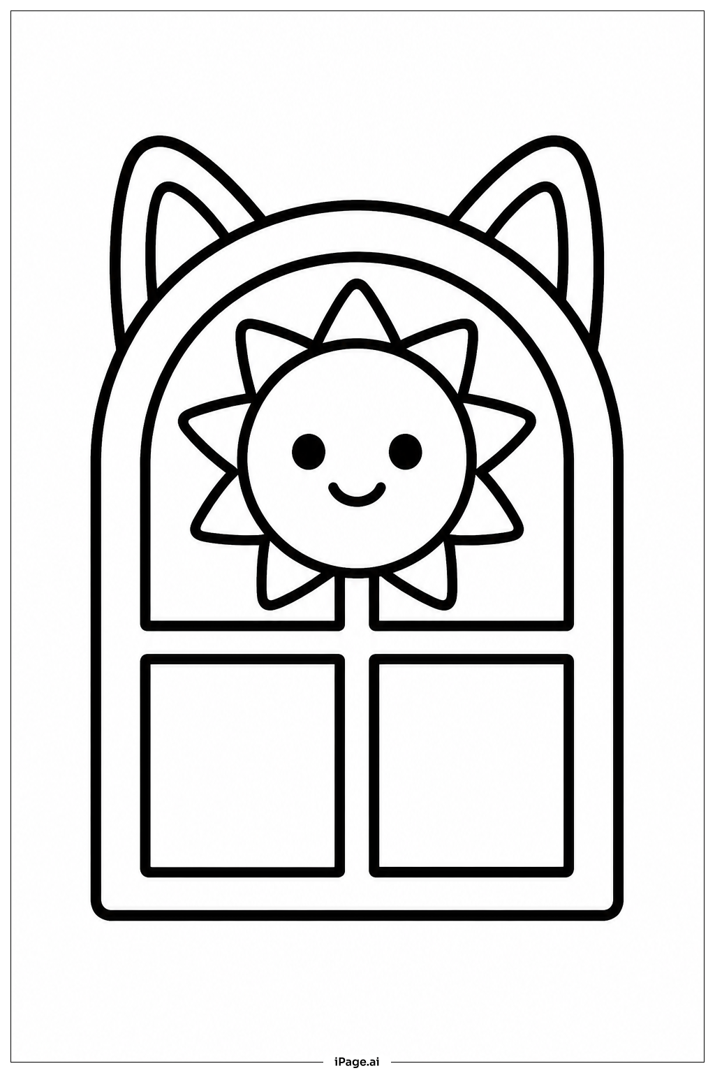 Gabbys Dollhouse Sunshine Window Ausmalseite