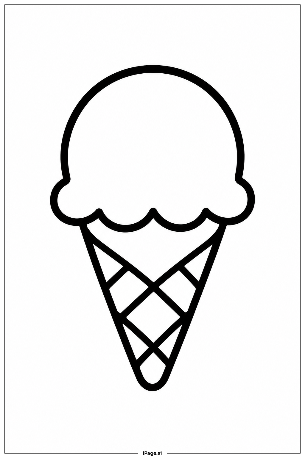  Giant Ice Cream Cone Coloring Page 