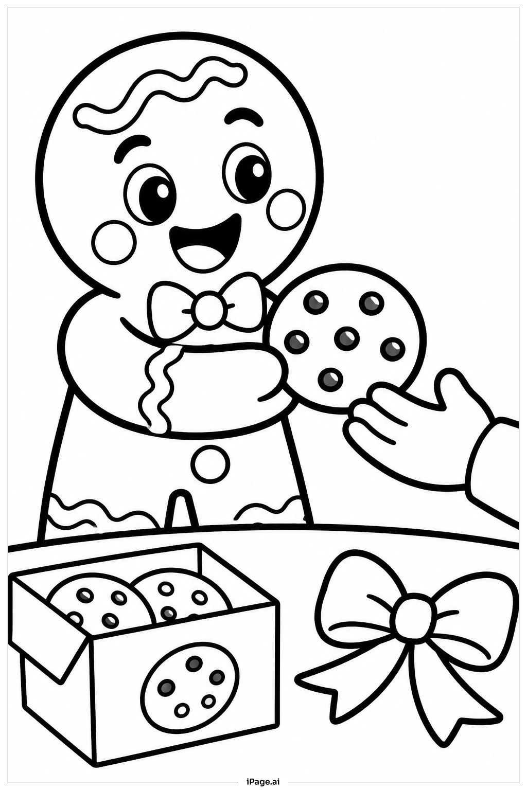 Lebkuchen-Kekstausch Ausmalseite