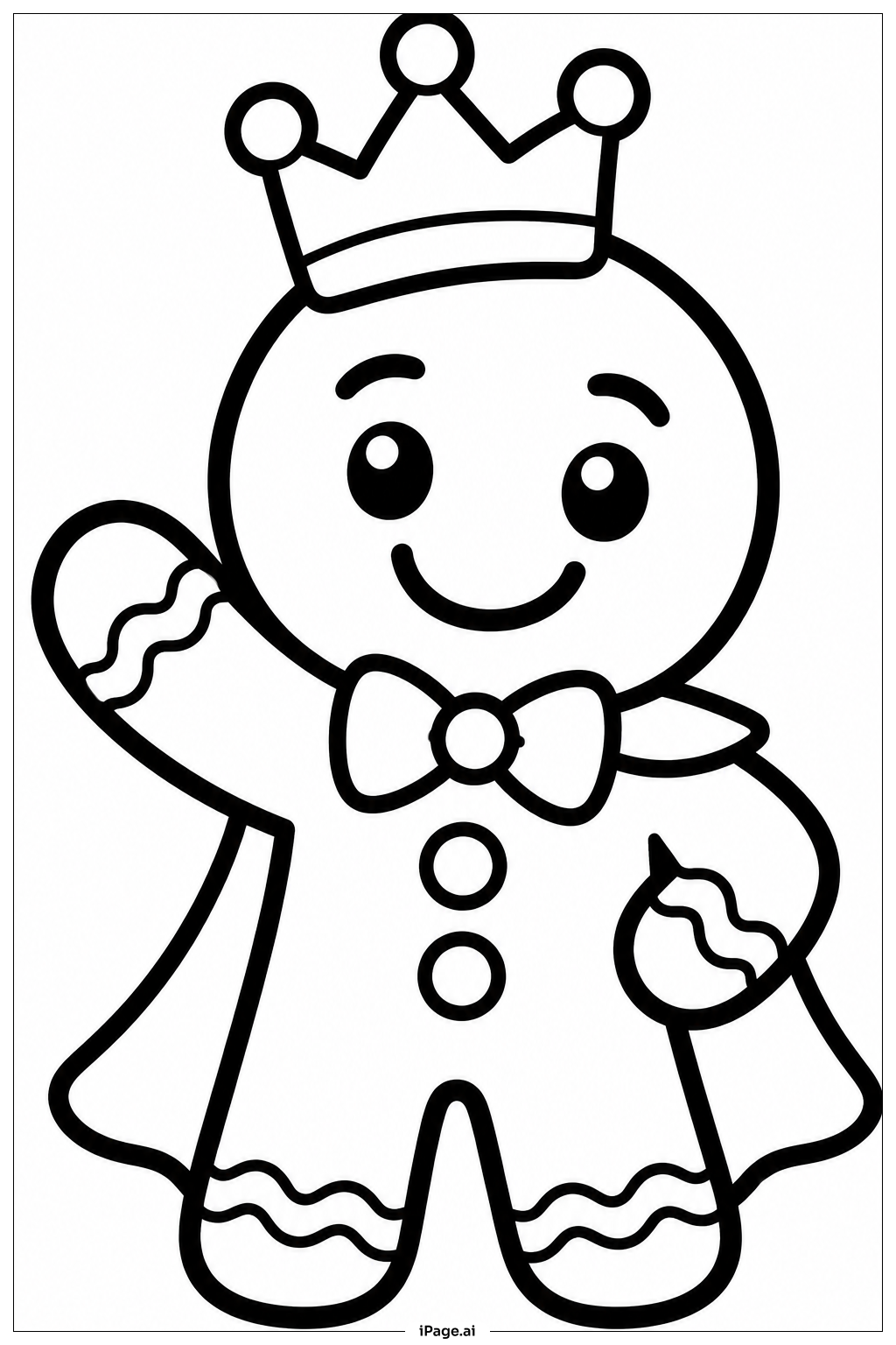 Página para colorear de Príncipe de Jengibre