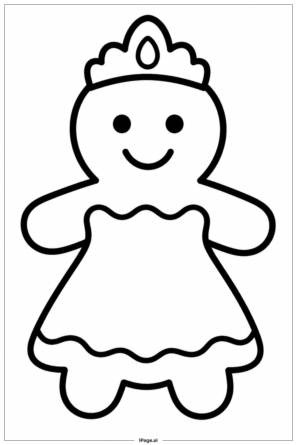 Página para colorear de Princesa de Jengibre