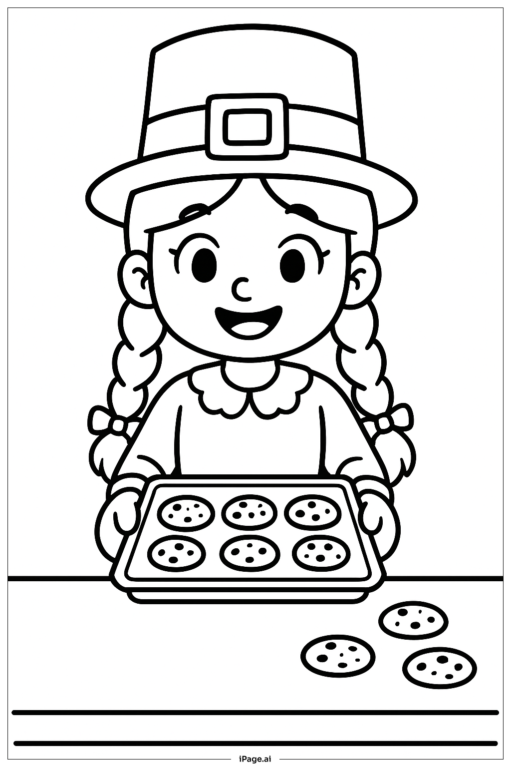  쿠키를 굽는 여자 요정 색칠공부 페이지 