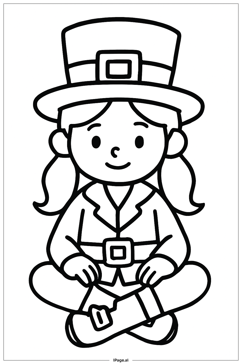  Trang tô màu Cô Gái Leprechaun 