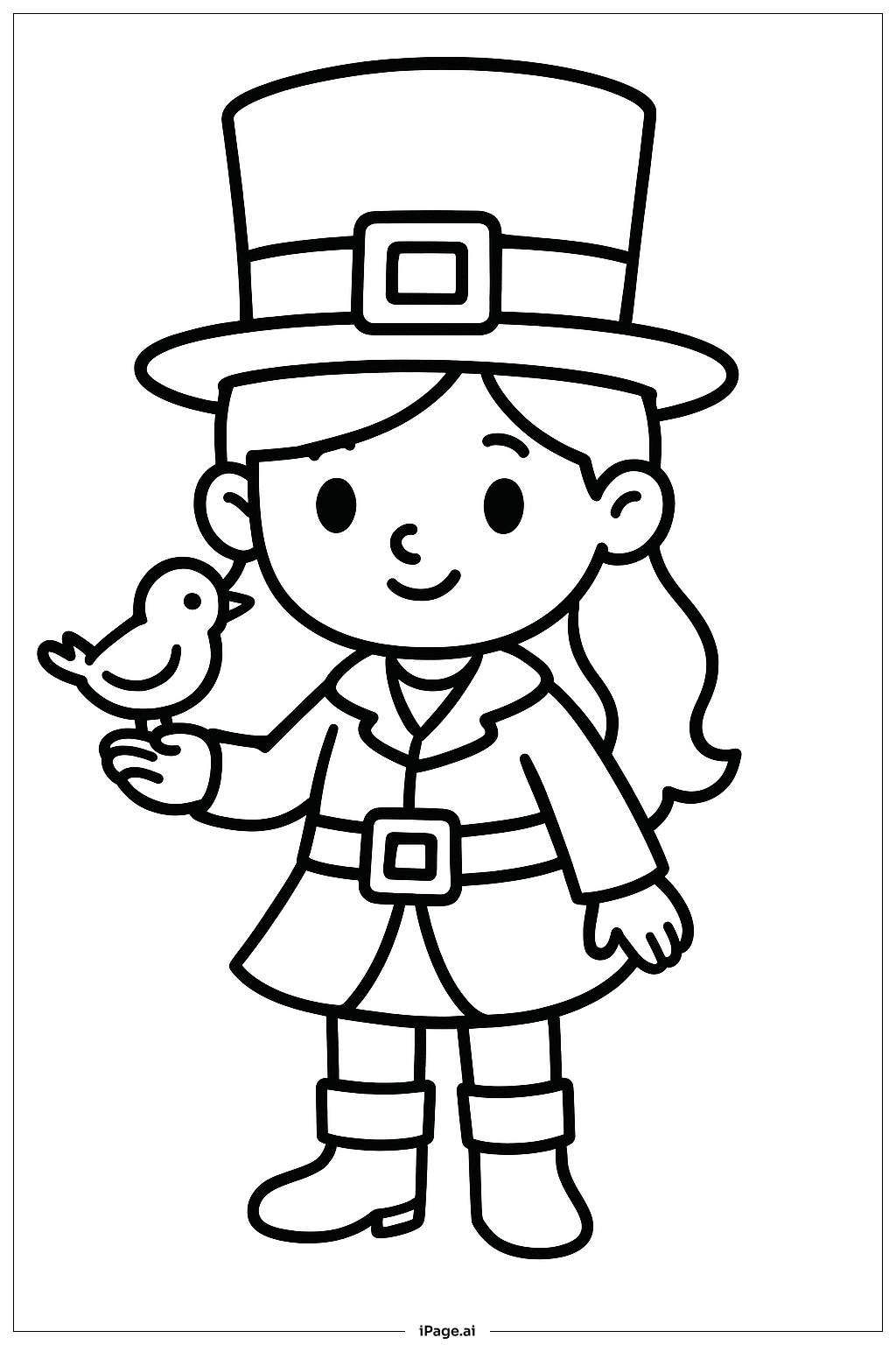 带鸟的女孩小妖精