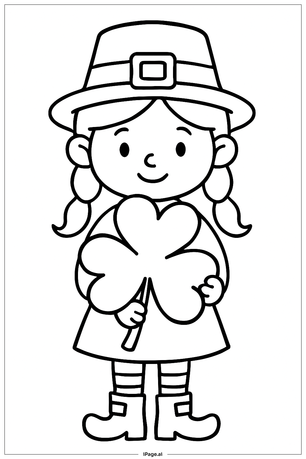  소녀 레프리콘 색칠공부 페이지 