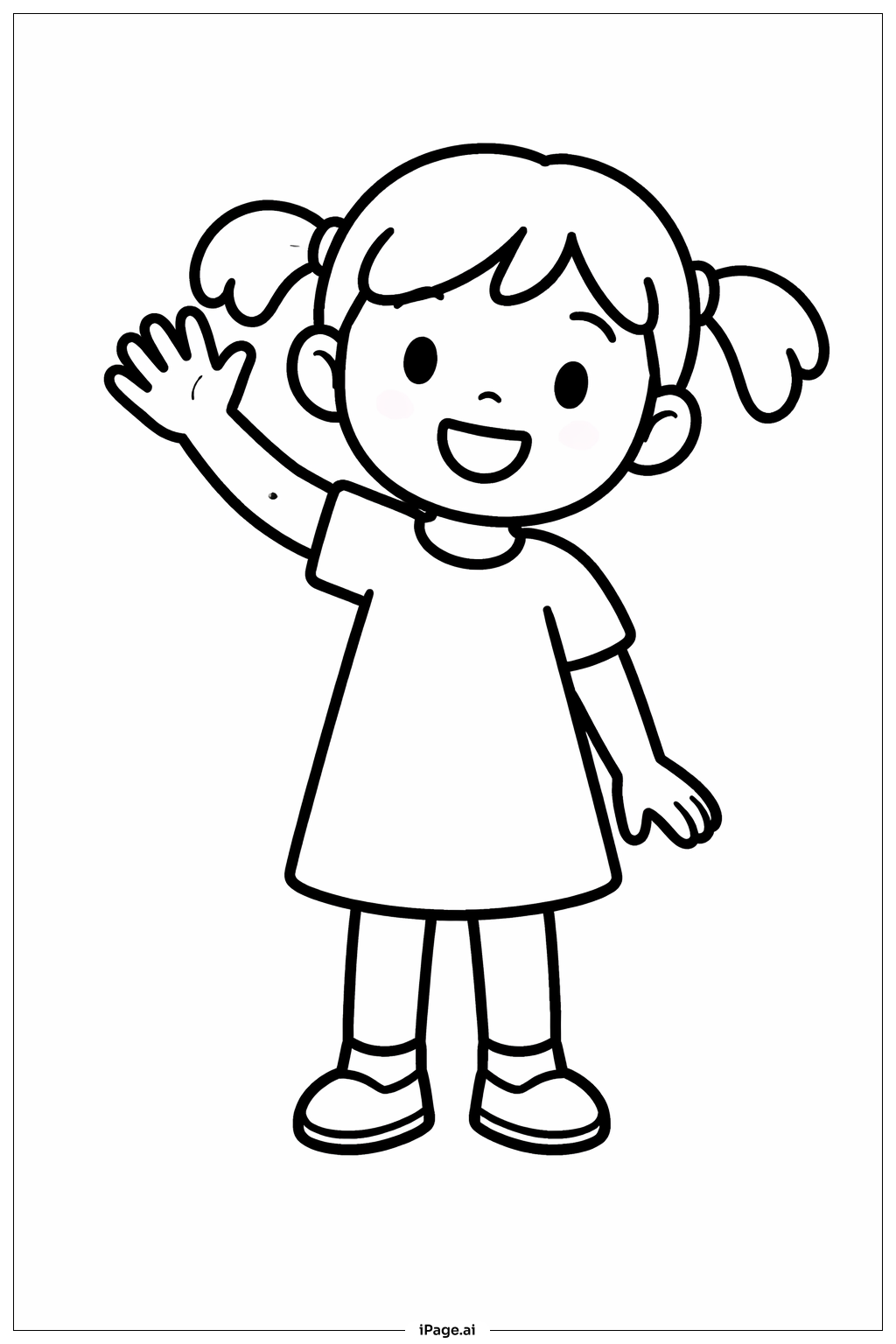 Mädchen Ausmalseite