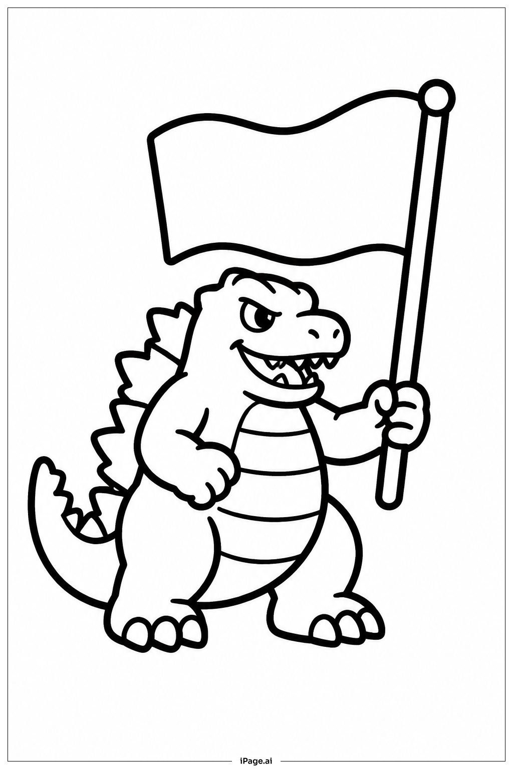 Godzilla cầm cờ