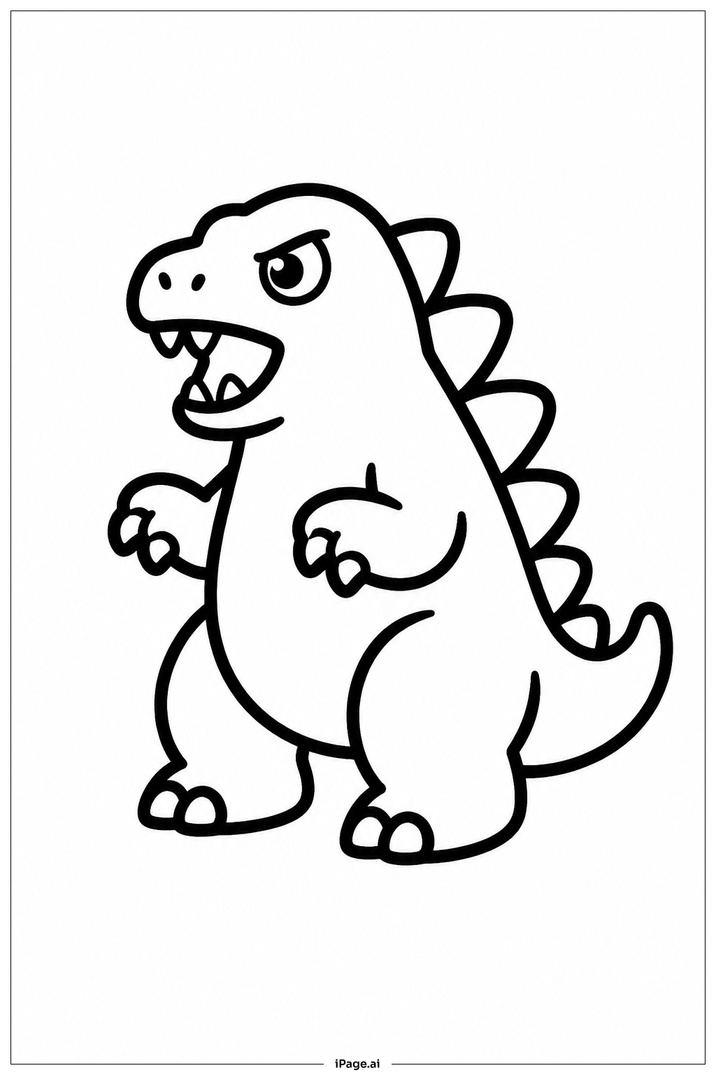 Godzilla Roaring Coloring Page